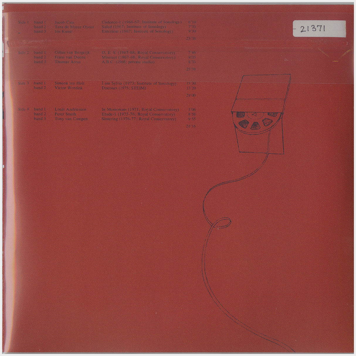 [CP 020-021 CD] Anthology Of Dutch Electronic Tape Music, Volume 2 1966-1977