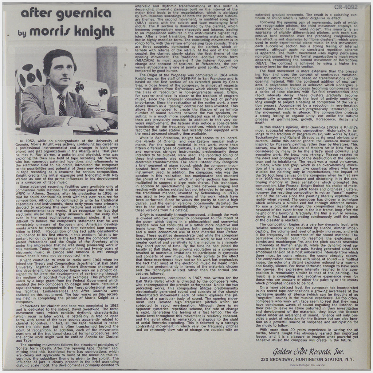 [CP 027 CD] Morris Knight; After Guernica, Assortments +