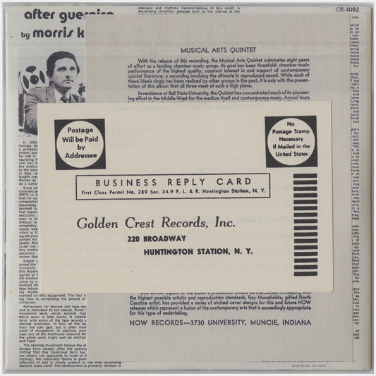 [CP 027 CD] Morris Knight; After Guernica, Assortments +