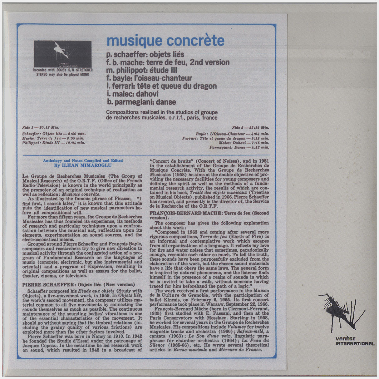 [CP 038 CD] Dub Taylor; Lumière For Synthesized & Concrète Sound +