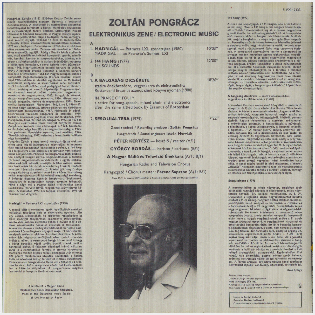 [CP 042 CD] Zoltán Pongrácz; 144 Sounds, Electronic Music +