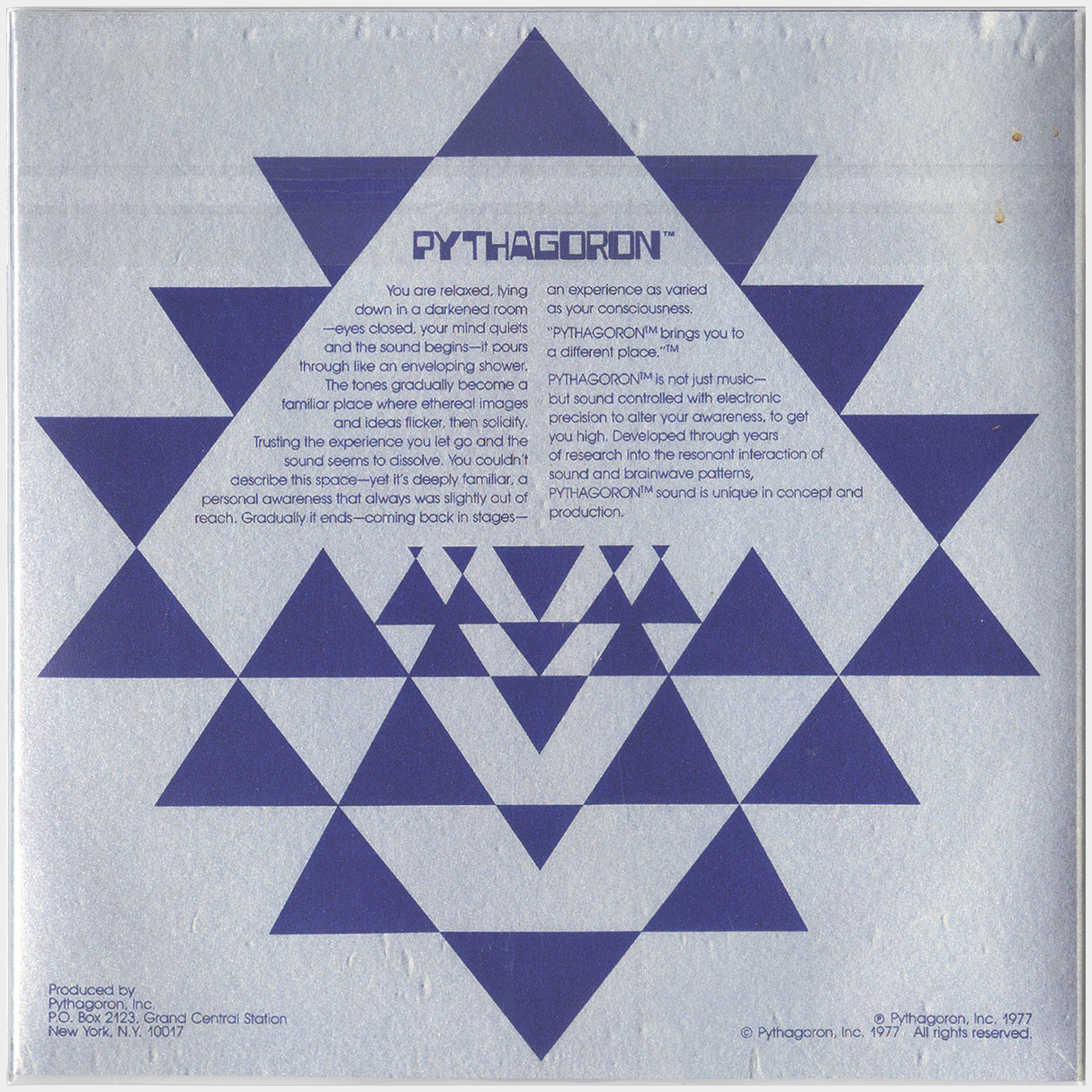 [CP 048 CD] Pythagoron™; Pythagoron Inc.