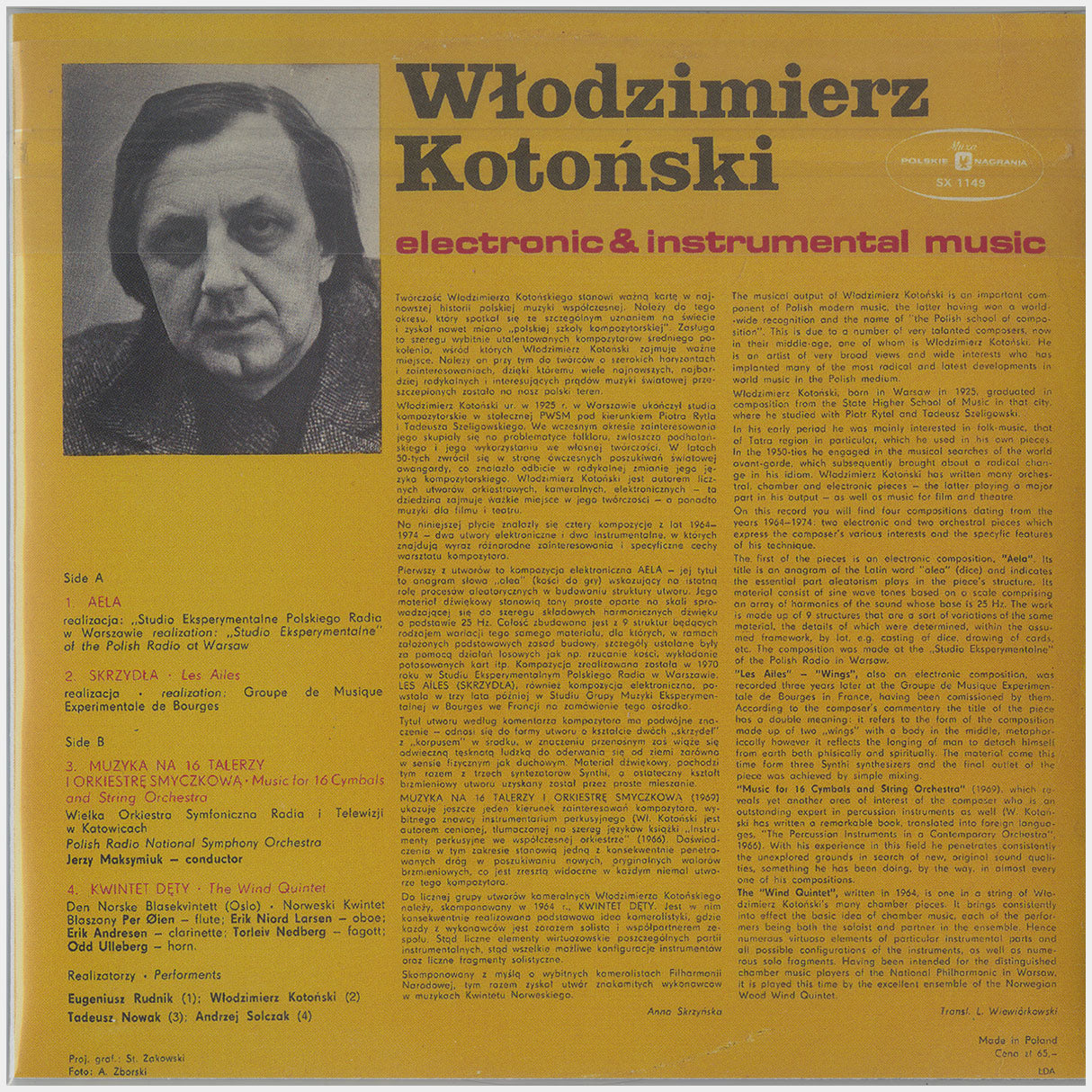 [CP 107 CD] Włodzimierz Kotoński; Electronic & Instrumental Music+