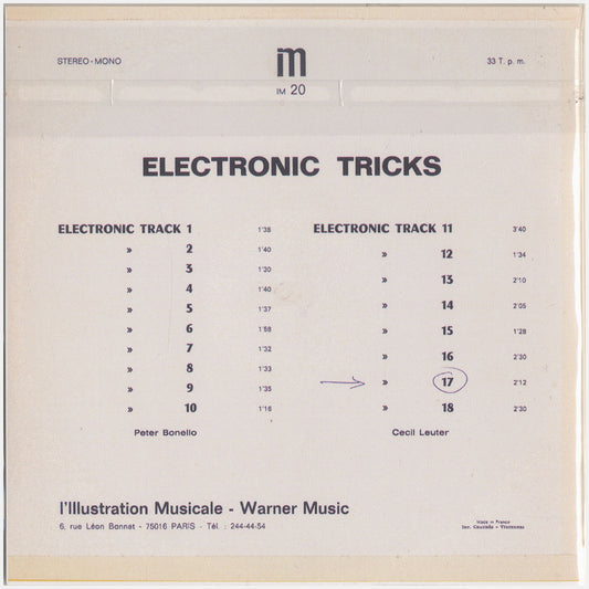 [CP 116 CD] Peter Bonello, Cecil Leuter; Electronic Tricks