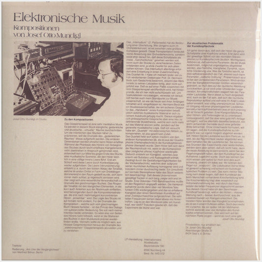 [CP 135 CD] Josef Otto Mundigl; Elektronische Musik (IMS 072), Elektronische Musik (IMS 096)