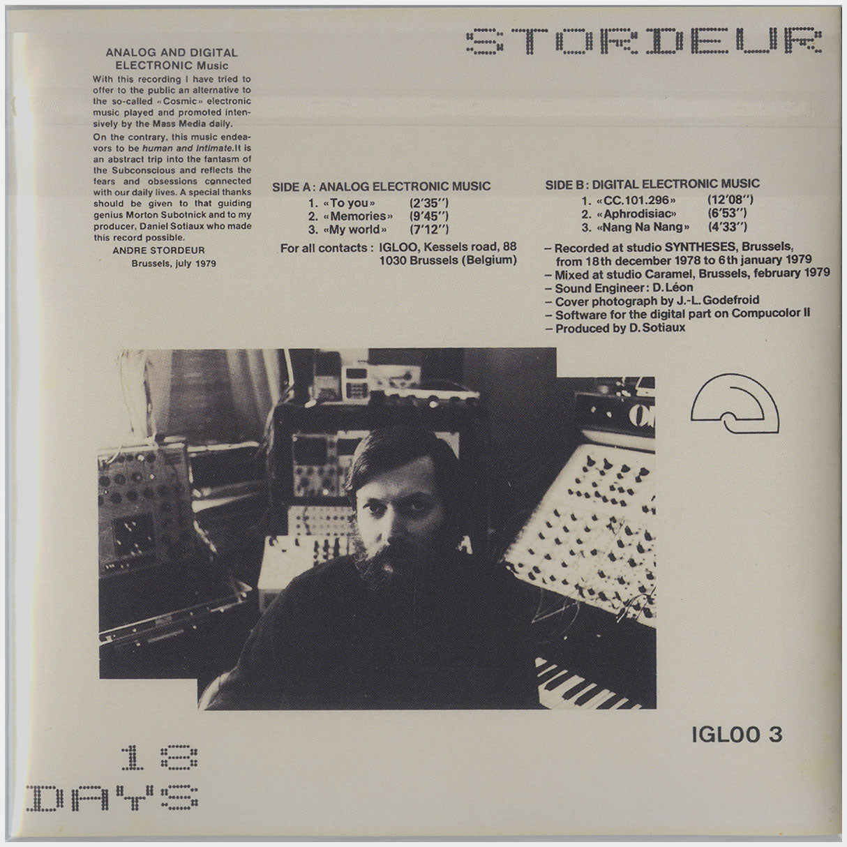 [CP 156 CD] Andre Stordeur; 18 Days