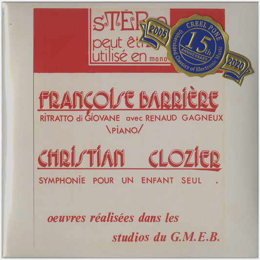 [CP 193-193.5 CD] Françoise Barrière, Christian Clozier; Ritratto Di Giovane, Symphonie Pour Un Enfant Seul