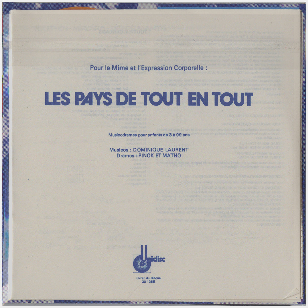 [CP 199.17 CD] Dominique Laurent; The Complete Pinok et Matho Soundtracks