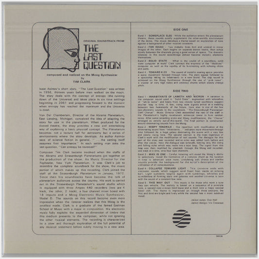 [CP 226 CD] Tim Clark; The Last Question +