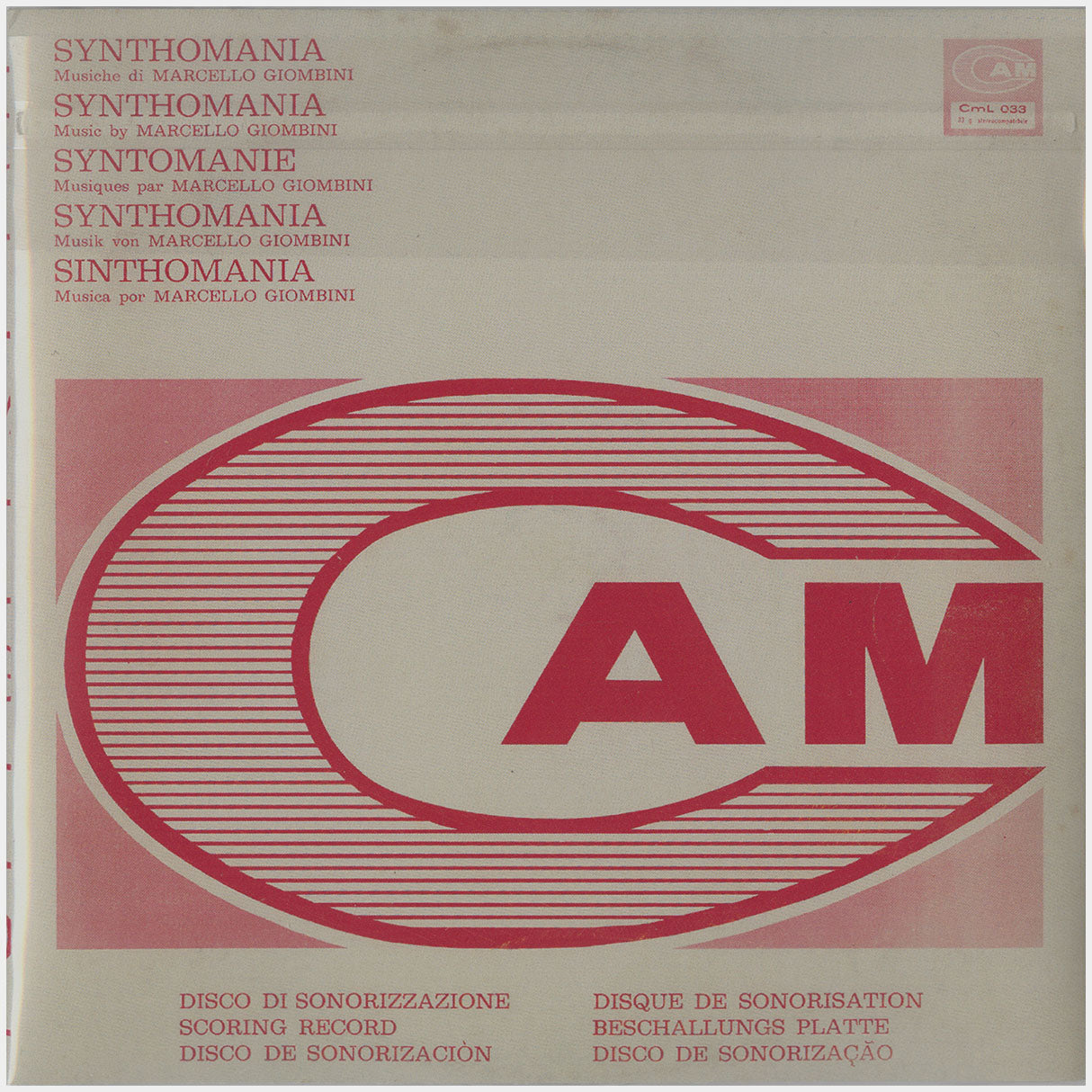 [CP 249 CD] Marcello Giombini; Overground, Synthomania