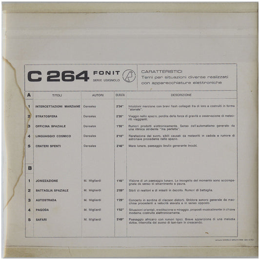 [CP 257 CD] Dereales, Mario Migliardi; Caratteristici (Temi Per Situazioni Diverse Realizzati Con Apparaecchiature Elettroniche)