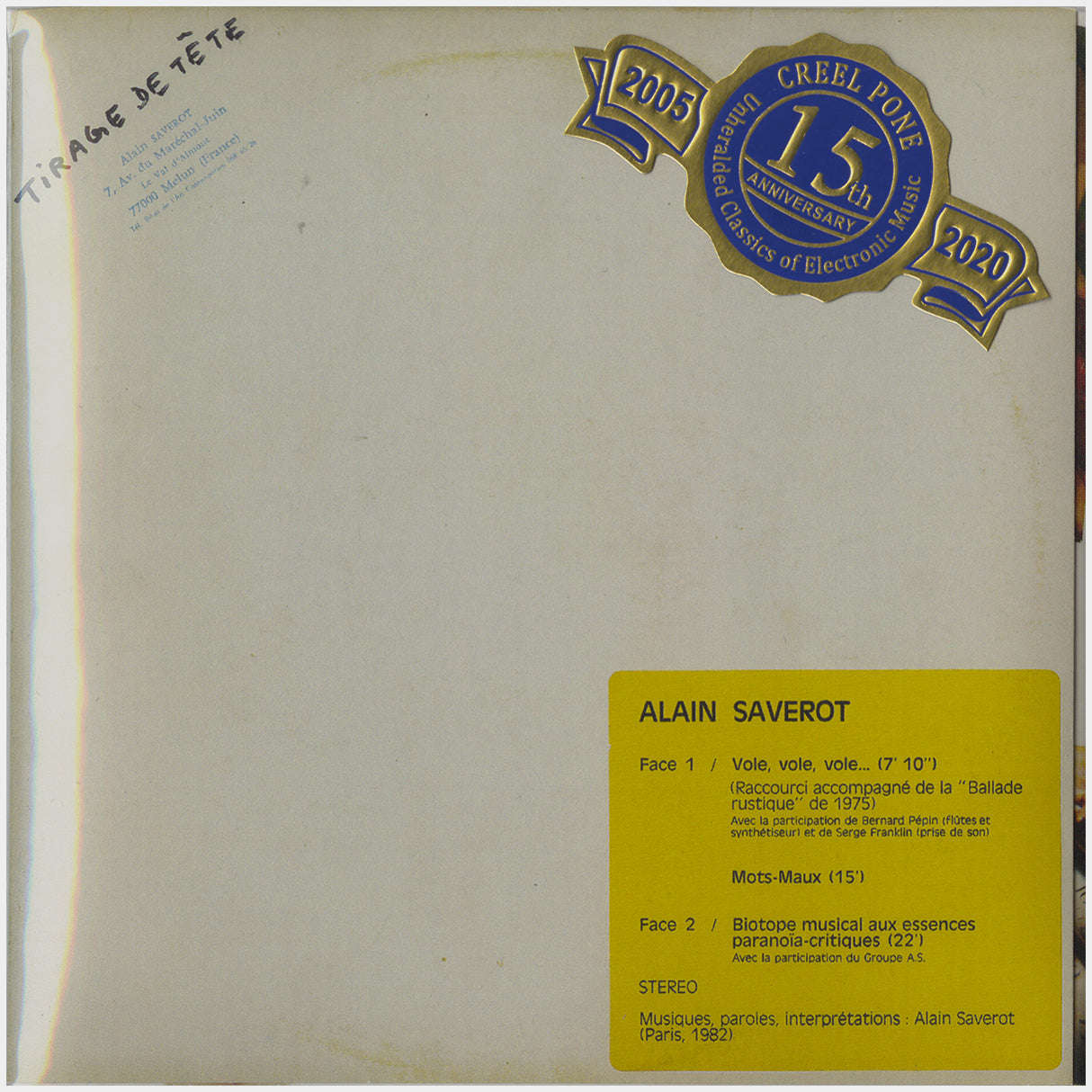 [CP 268 CD] Alain Saverot; Tirage De Tête, Ballade Rustique, Original Magma
