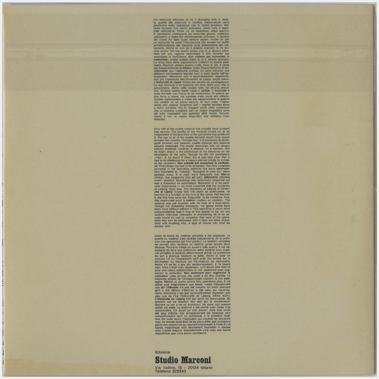[CP 281.03 CD] Henry Martin; Concerto Per Un Quadro Di Adami