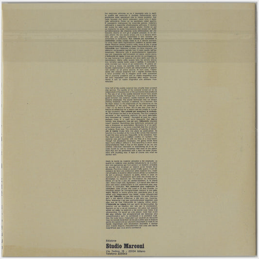 [CP 281.03 CD] Henry Martin; Concerto Per Un Quadro Di Adami